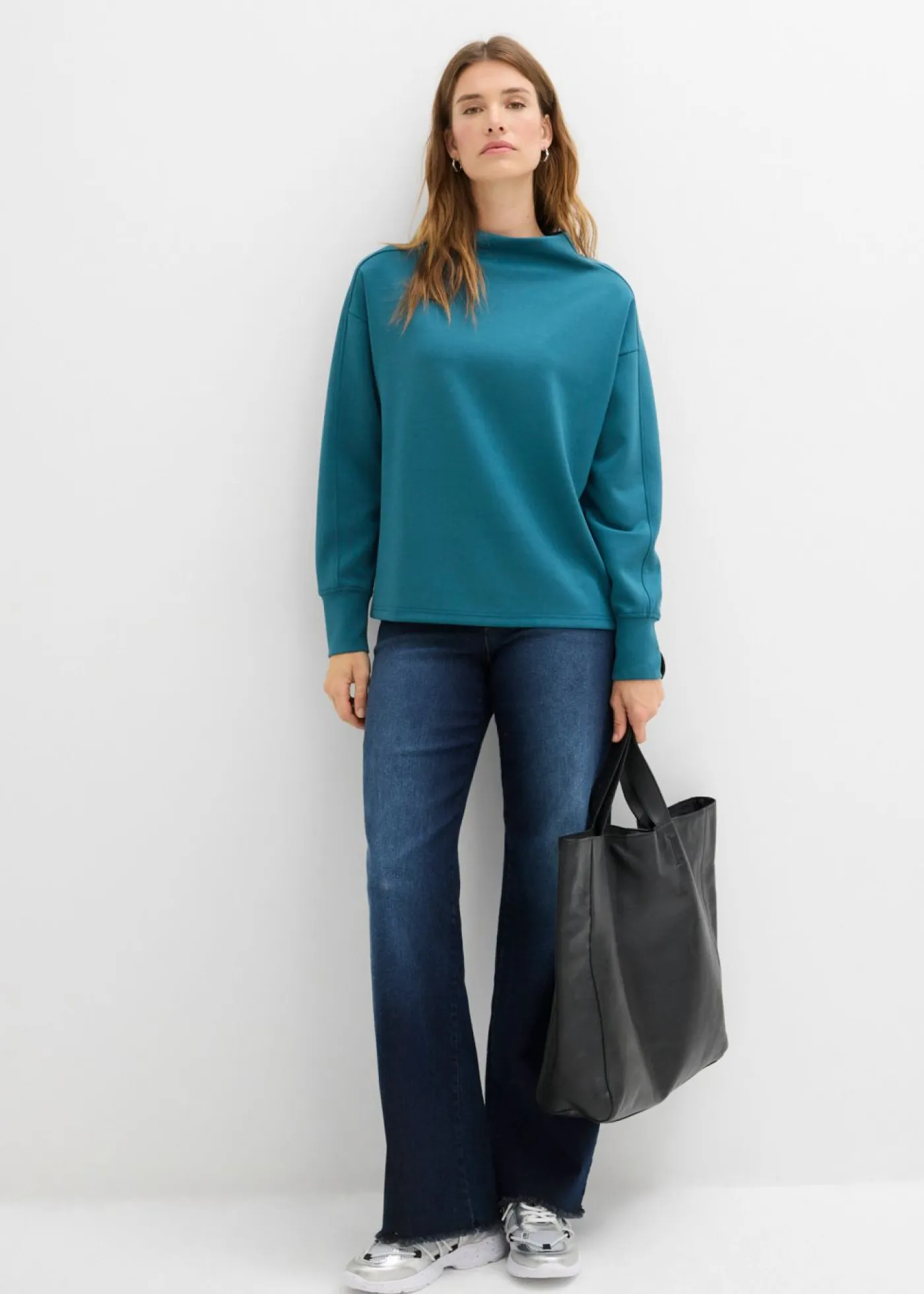 New Sudadera holgada de neopreno suave Mujer Básicos|Ropa Cómoda