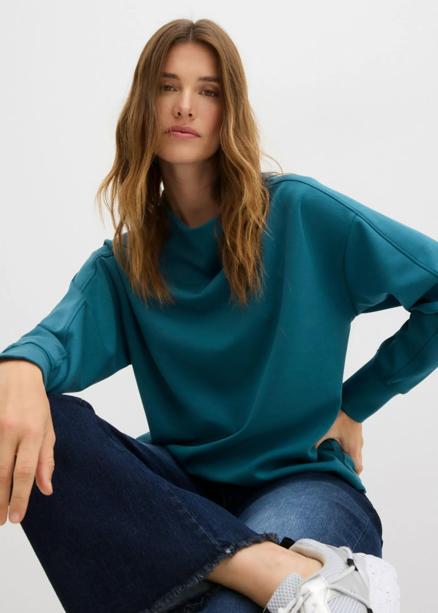 New Sudadera holgada de neopreno suave Mujer Básicos|Ropa Cómoda