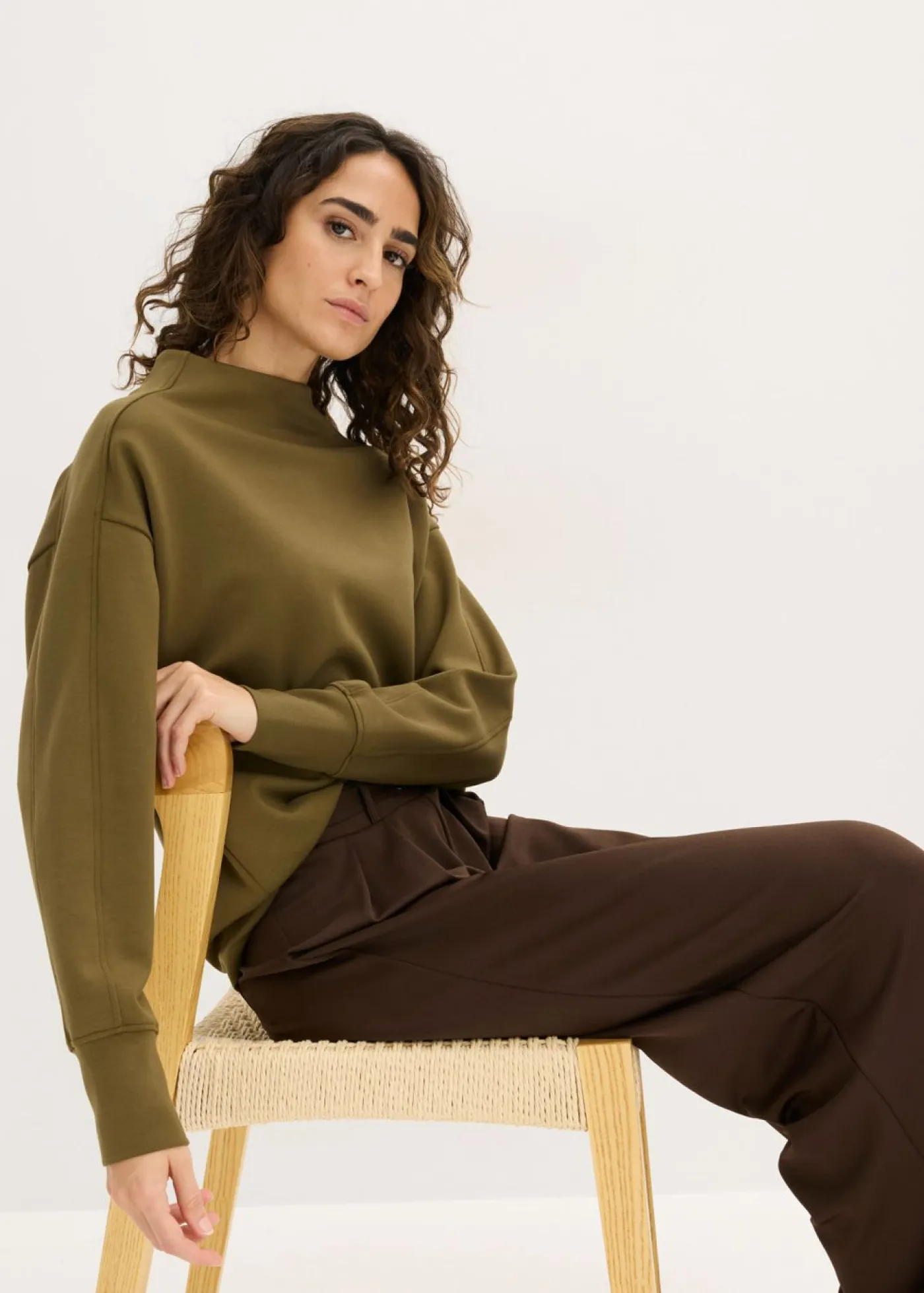 Best Sudadera holgada de neopreno suave Mujer Básicos|Ropa Cómoda