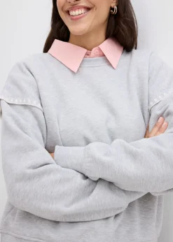 Sudadera holgada en mezcla de algodón Mujer Ropa Cómoda