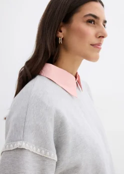 Sudadera holgada en mezcla de algodón Mujer Ropa Cómoda