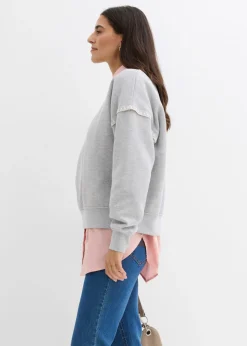 Sudadera holgada en mezcla de algodón Mujer Ropa Cómoda
