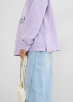 Clearance Sudadera holgada en mezcla de algodón Mujer Ropa Cómoda