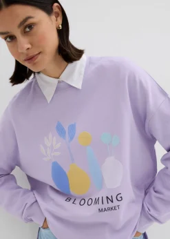 Clearance Sudadera holgada en mezcla de algodón Mujer Ropa Cómoda