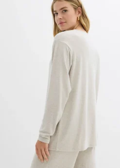 Online Sudadera larga con aspecto de punto Mujer Ropa Cómoda