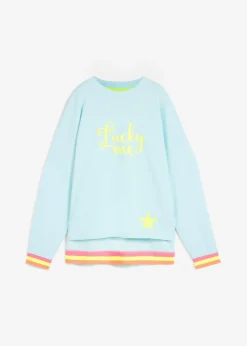 Sale Sudadera oversize con puños multicolores de algodón puro Mujer Ropa Cómoda
