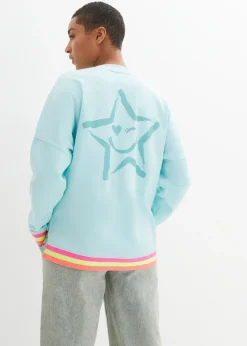 Sale Sudadera oversize con puños multicolores de algodón puro Mujer Ropa Cómoda