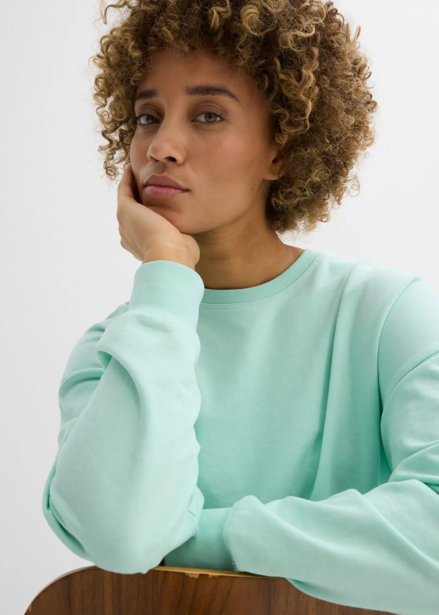 Sudadera oversize de mezcla de algodón Mujer Ropa Cómoda|Novedades