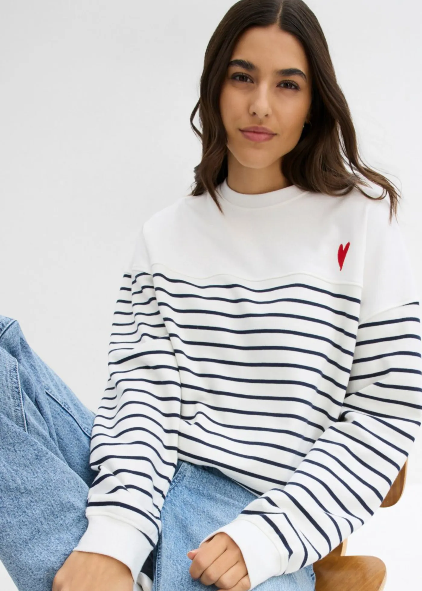 Online Sudadera oversize de mezcla de algodón Mujer Ropa Cómoda