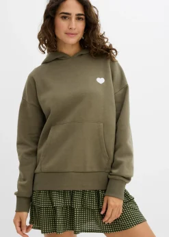 Sudadera oversize de mezcla de algodón suave con capucha Mujer Ropa Cómoda|Novedades