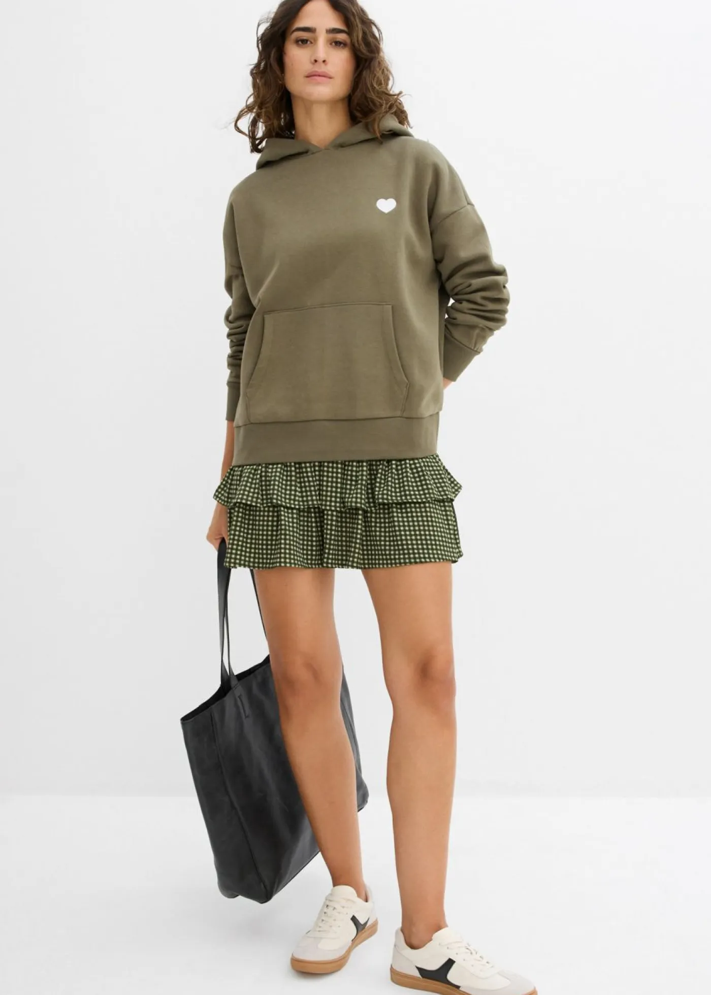 Sudadera oversize de mezcla de algodón suave con capucha Mujer Ropa Cómoda|Novedades
