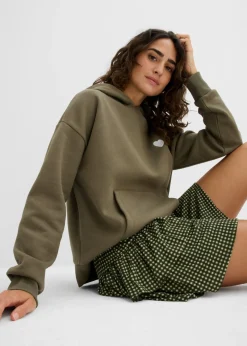 Sudadera oversize de mezcla de algodón suave con capucha Mujer Ropa Cómoda|Novedades
