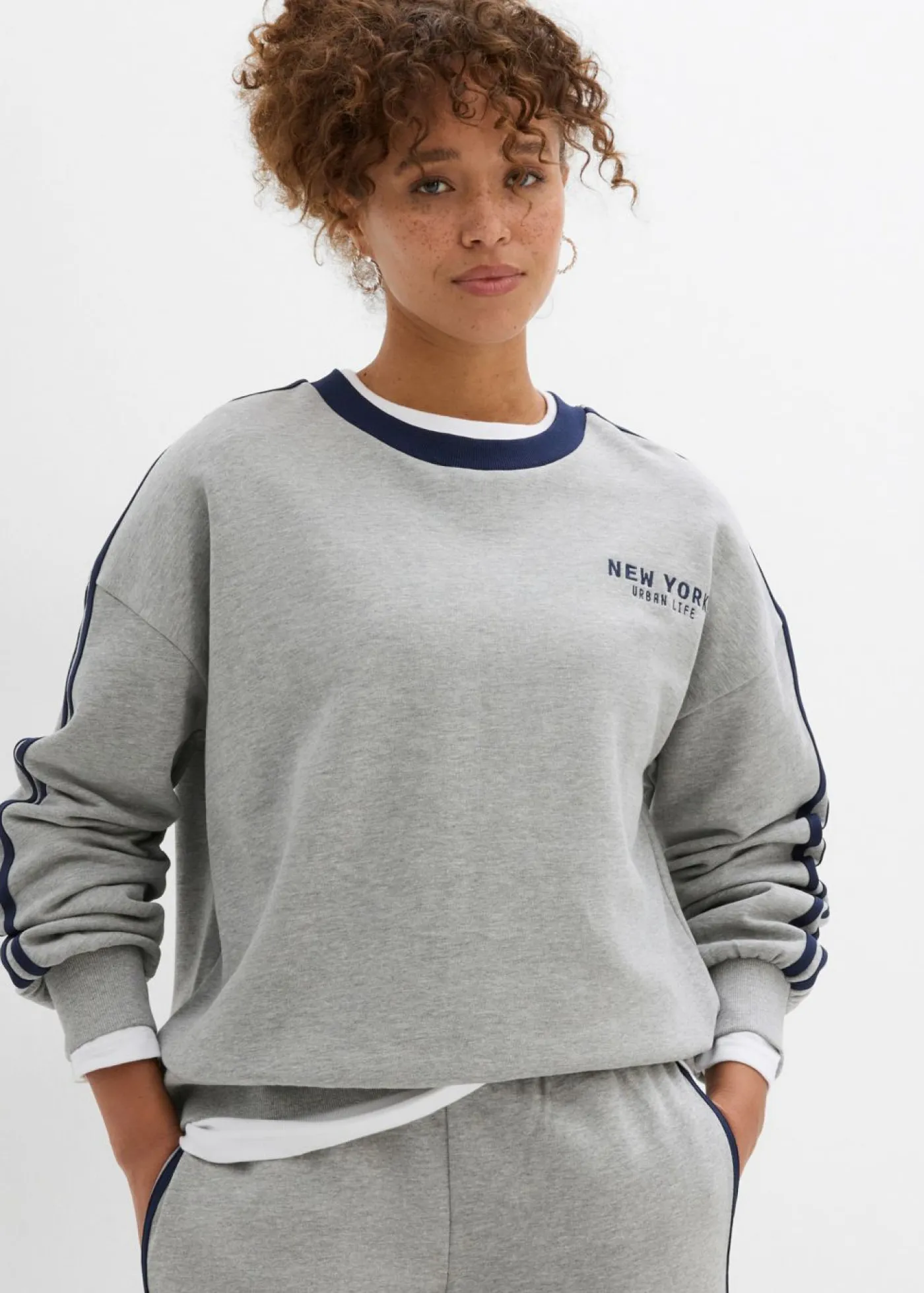 New Sudadera oversize en suave mezcla de algodón Mujer Ropa Cómoda