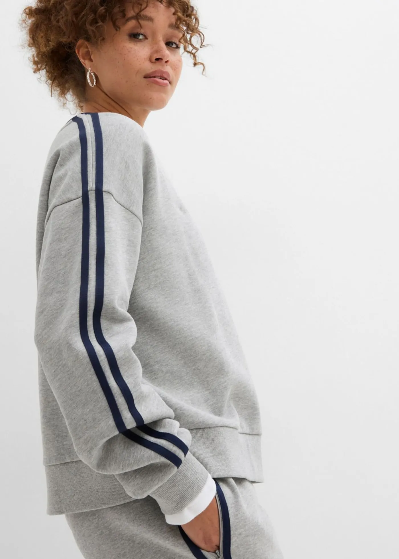 New Sudadera oversize en suave mezcla de algodón Mujer Ropa Cómoda