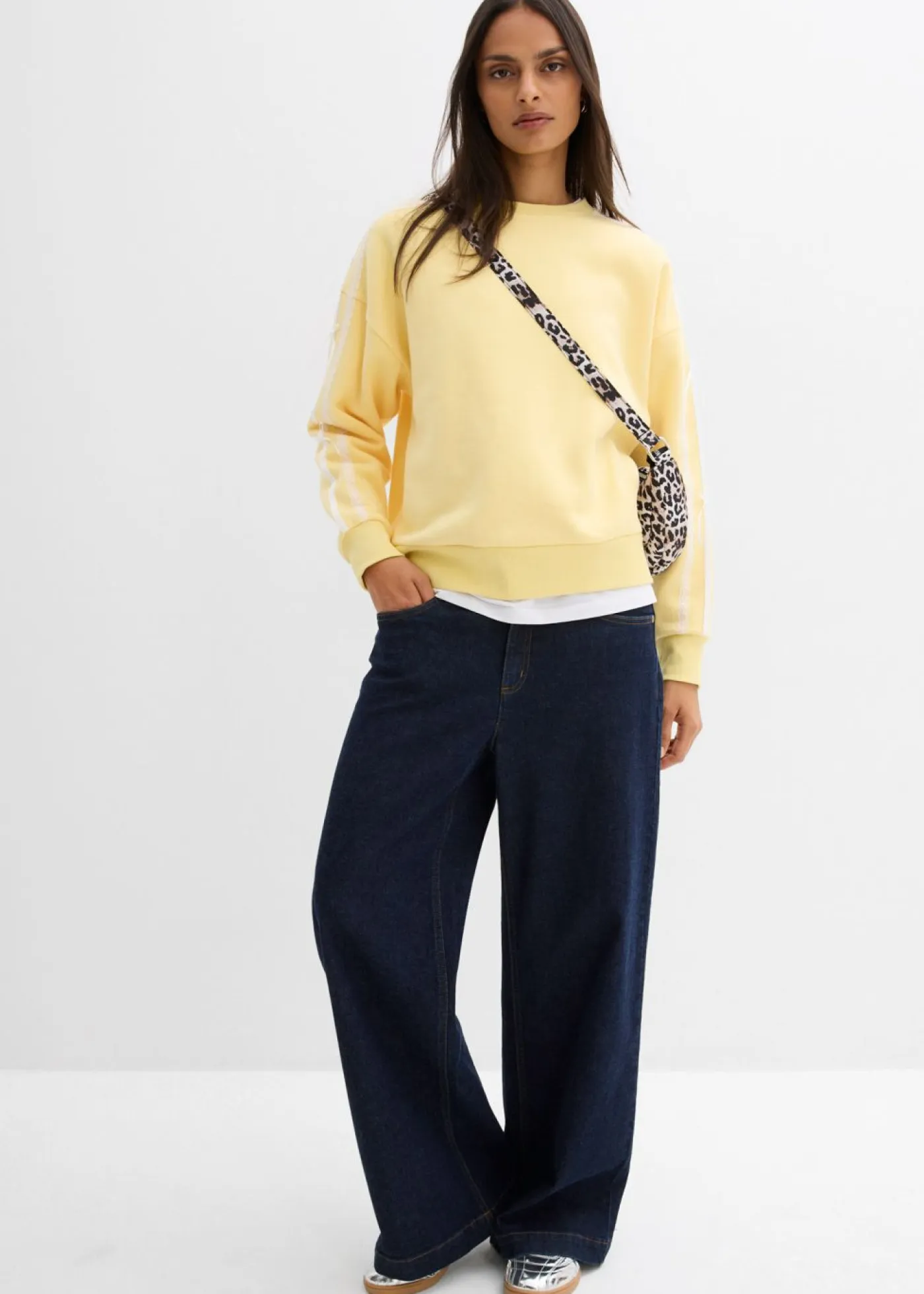 Clearance Sudadera oversize en suave mezcla de algodón Mujer Ropa Cómoda