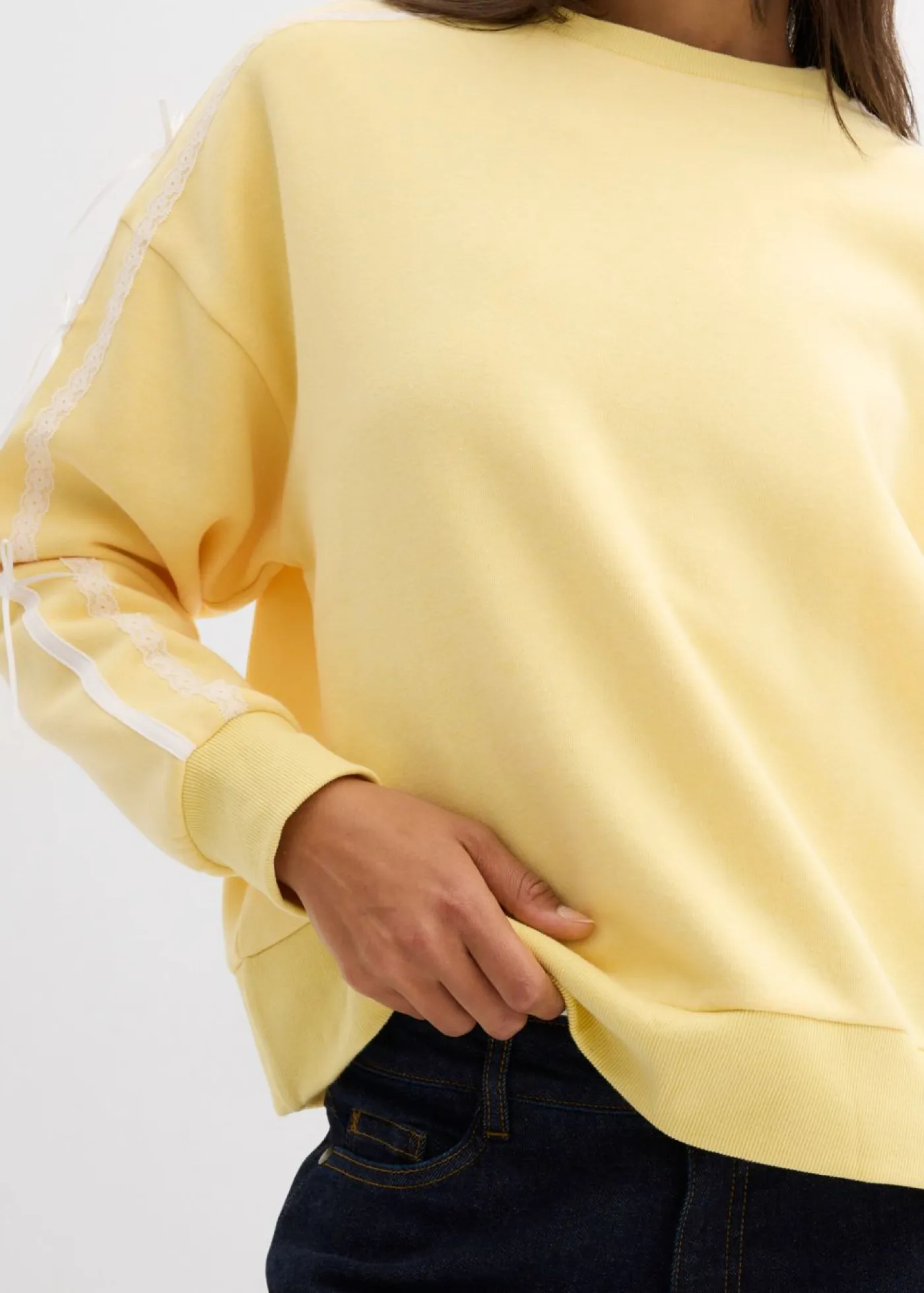 Clearance Sudadera oversize en suave mezcla de algodón Mujer Ropa Cómoda
