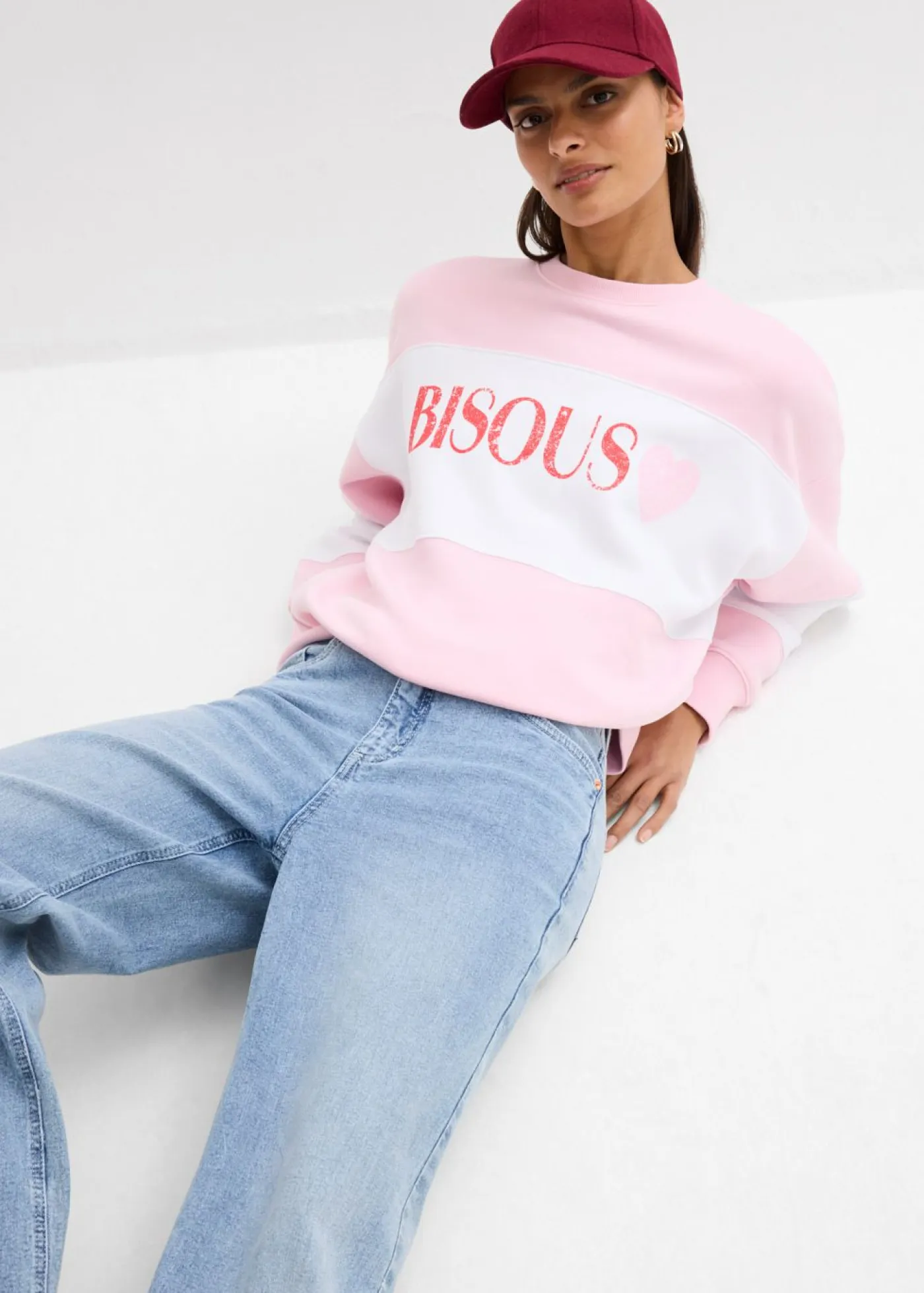 Sudadera oversize en suave mezcla de algodón Mujer Ropa Cómoda