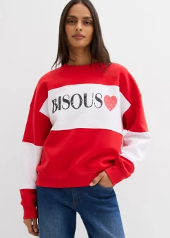 Discount Sudadera oversize en suave mezcla de algodón Mujer Ropa Cómoda