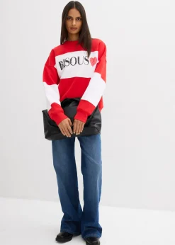 Discount Sudadera oversize en suave mezcla de algodón Mujer Ropa Cómoda