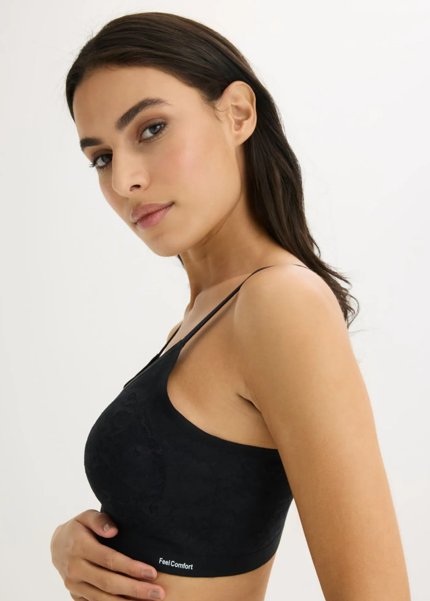 Sujetador acolchado Feel Comfort sin aros con encaje Mujer Sin Costuras|Sujetadores