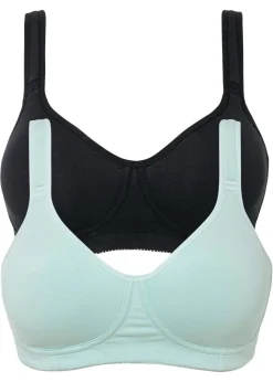 Outlet Sujetador básico de algodón sin aros (2 unidades) Mujer Ropa Interior De Algodón