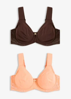 Best Sujetador básico de algodón orgánico con aros (2 unidades) Mujer Ropa Interior De Algodón|Temática·Lencería De Primavera