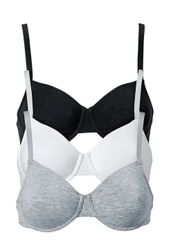 Online Sujetador básico de algodón orgánico con aros (3 unidades) Mujer Ropa Interior De Algodón|Sujetadores De Copa E A H