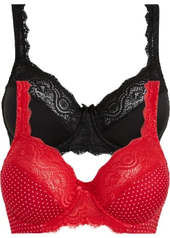 Sale Sujetador con aros y encaje delicado (2 unidades) Mujer Sujetadores