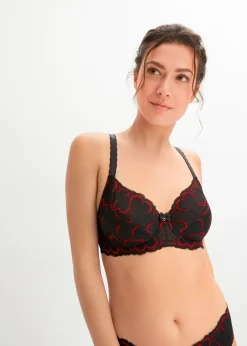 Hot Sujetador con aros y encaje delicado Mujer Sujetadores