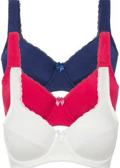 New Sujetador con aros y suave algodón orgánico (3 unidades) Mujer Ropa Interior De Algodón|Básicos