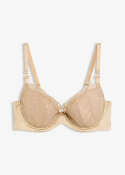 Hot Sujetador con bordado delicado y accesorio de cadena desmontable Mujer Lencería