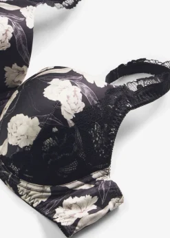 Discount Sujetador con efecto brillante y detalles de encaje Mujer Sujetadores