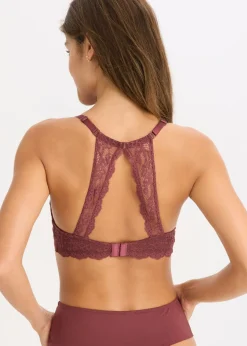 Online Sujetador con espalda nadadora de encaje Mujer Lencería|Sujetadores