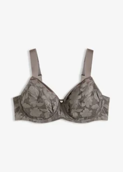 Discount Sujetador con tirantes acolchados y encaje brillante Mujer Sujetadores|Lencería