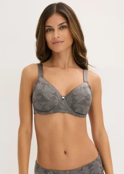 Discount Sujetador con tirantes acolchados y encaje brillante Mujer Sujetadores|Lencería