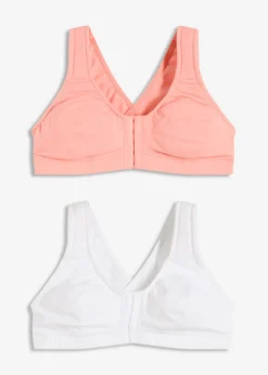 Sale Sujetador de cierre frontal, sin aros, con algodón orgánico (2 unidades) Mujer Básicos|Ropa Interior De Algodón