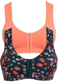 Outlet Sujetador de cierre frontal, sin aros, con algodón orgánico (2 unidades) Mujer Sujetadores|Ropa Interior De Algodón
