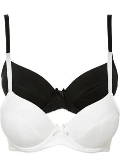Discount Sujetador push-up con aros y algodón orgánico (2 unidades) Mujer Básicos|Ropa Interior De Algodón