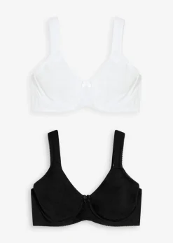 Best Sujetador reductor básico de algodón orgánico con aros (2 unidades) Mujer Ropa Interior De Algodón
