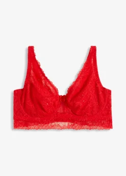 Discount Sujetador reductor de encaje con aros y lentejuelas elegantes Mujer Lencería