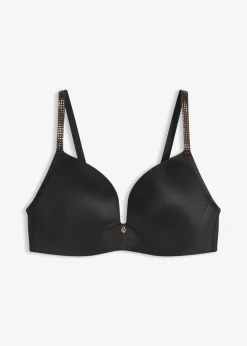 New Sujetador sin aros con tirantes brillantes Mujer Lencería|Sujetadores