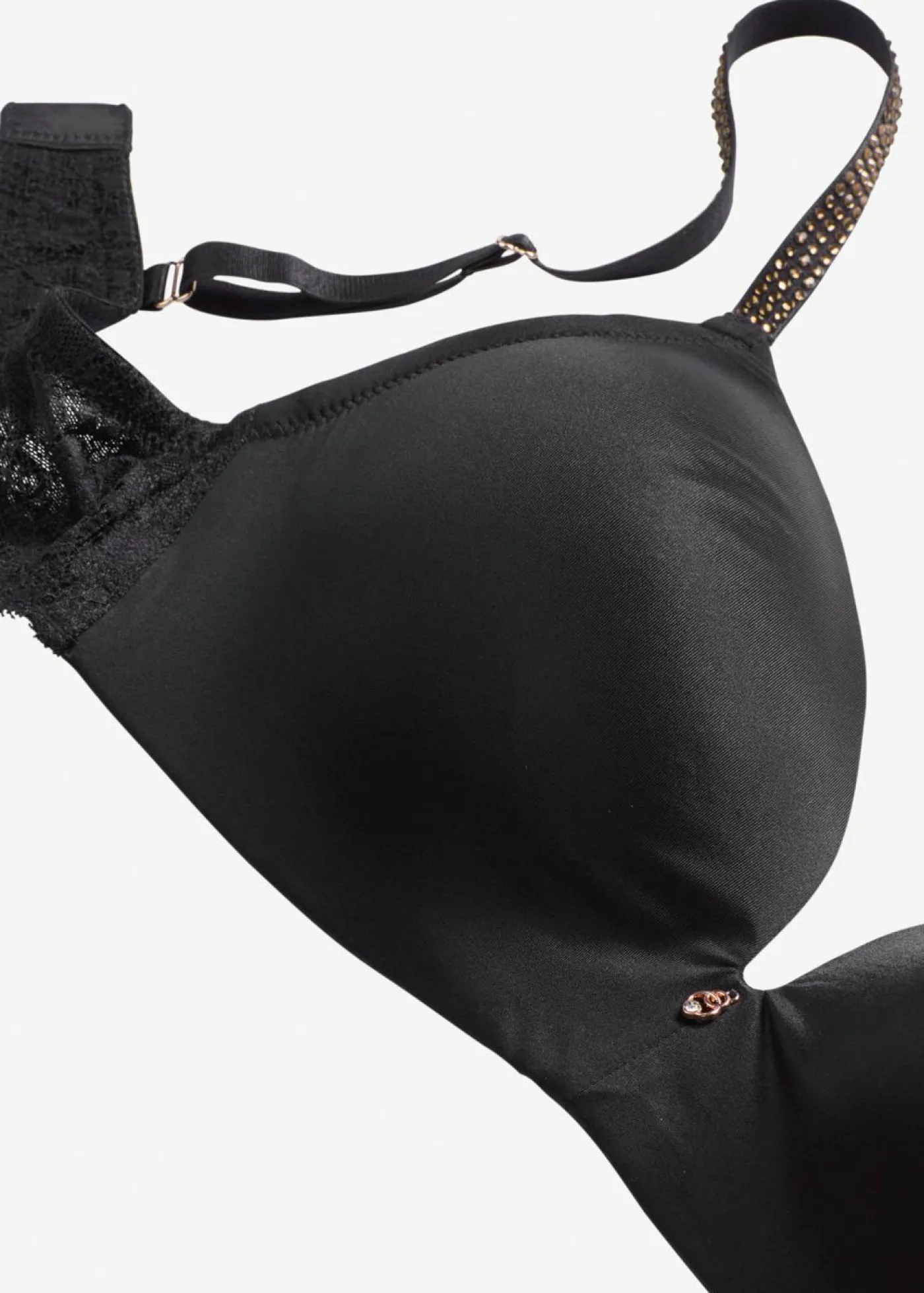 New Sujetador sin aros con tirantes brillantes Mujer Lencería|Sujetadores