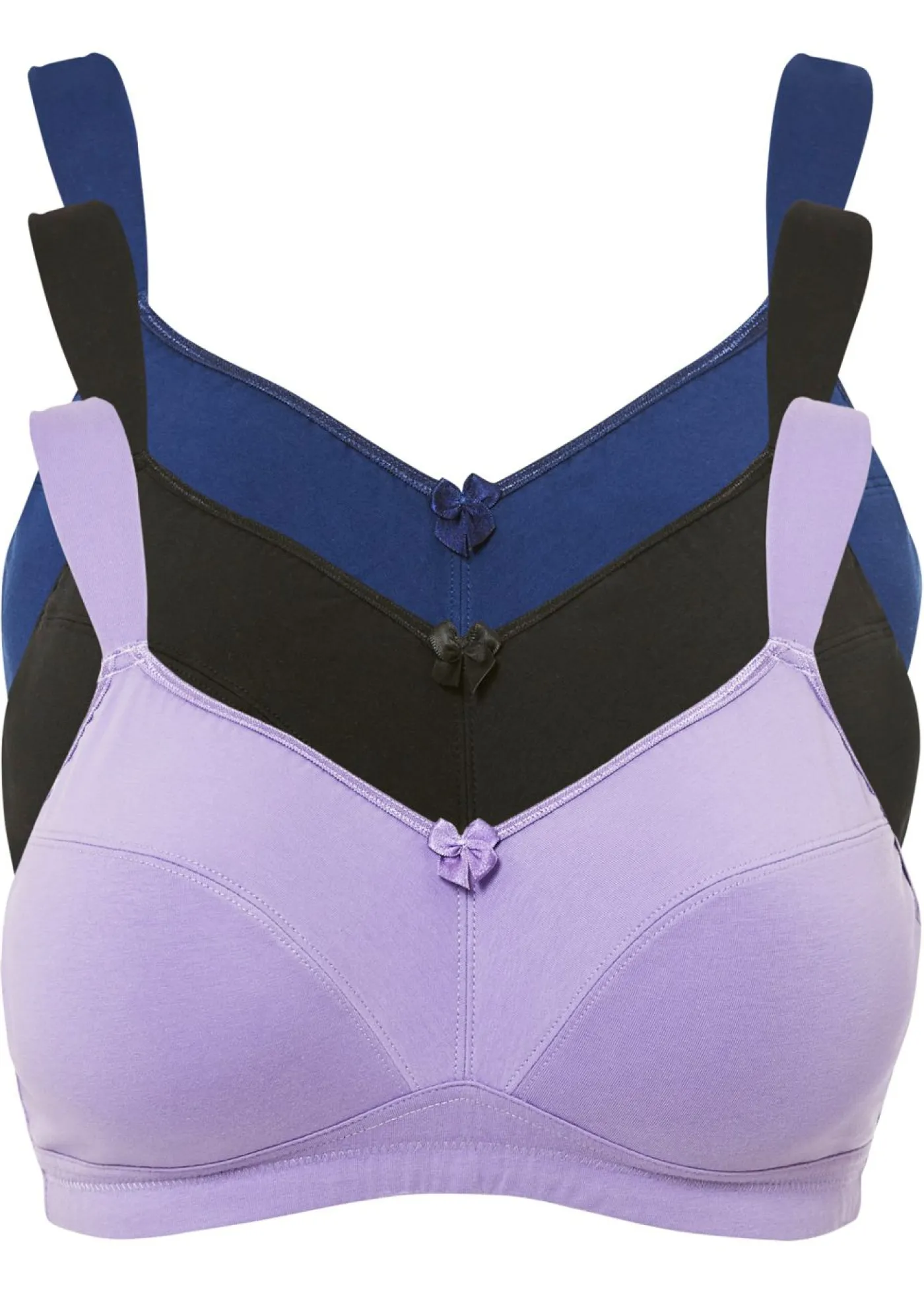 Outlet Sujetador sin aros de algodón (3 unidades) Mujer Ropa Interior De Algodón|Sujetadores De Copa E A H