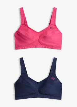 Hot Sujetador sin aros de algodón orgánico (2 unidades) Mujer Básicos|Ropa Interior De Algodón