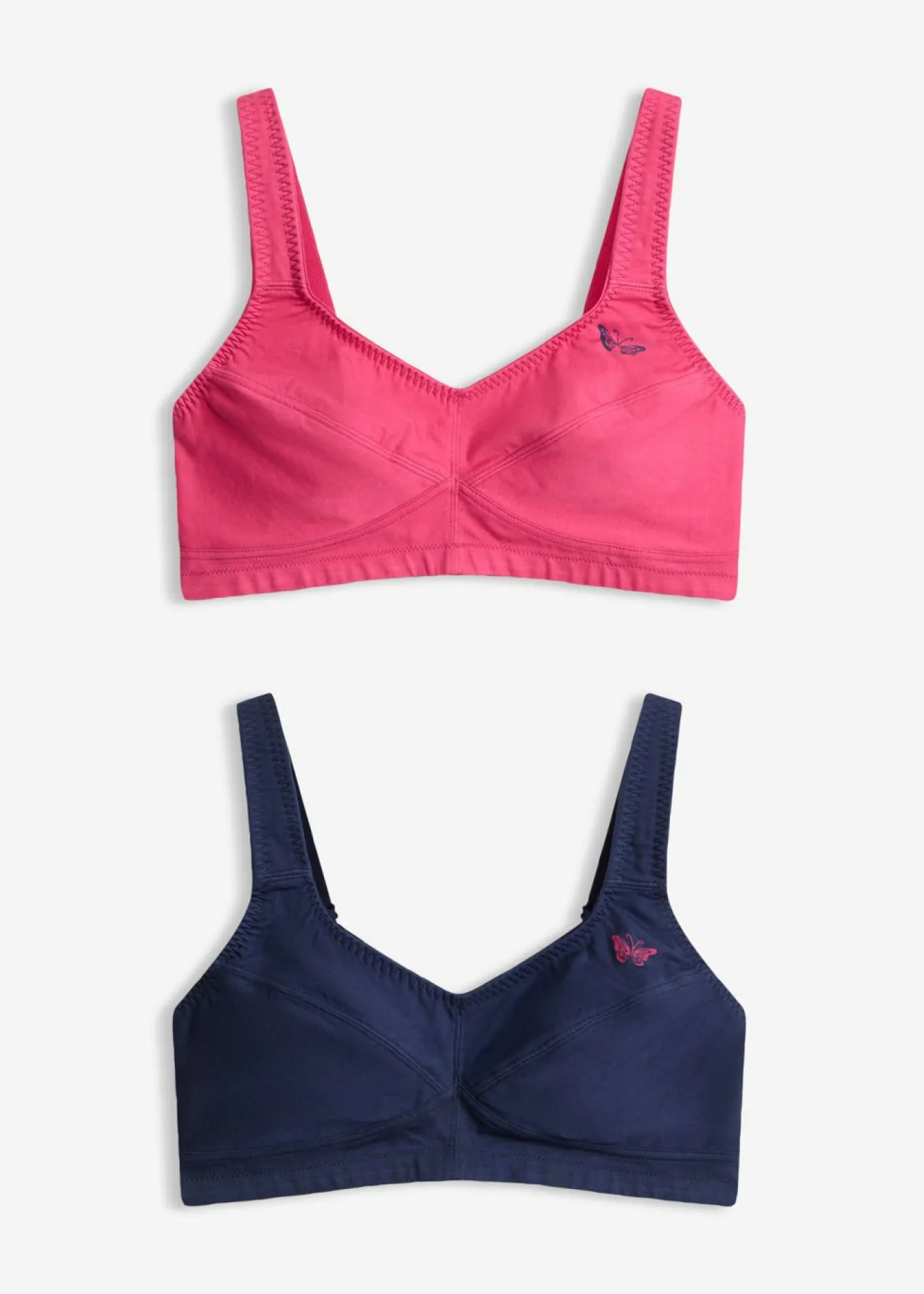 Hot Sujetador sin aros de algodón orgánico (2 unidades) Mujer Básicos|Ropa Interior De Algodón