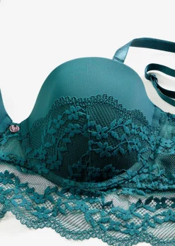 Hot Sujetador tipo balconette con tirantes desmontables y encaje de flores Mujer Sujetadores De Copa E A H|Novedades