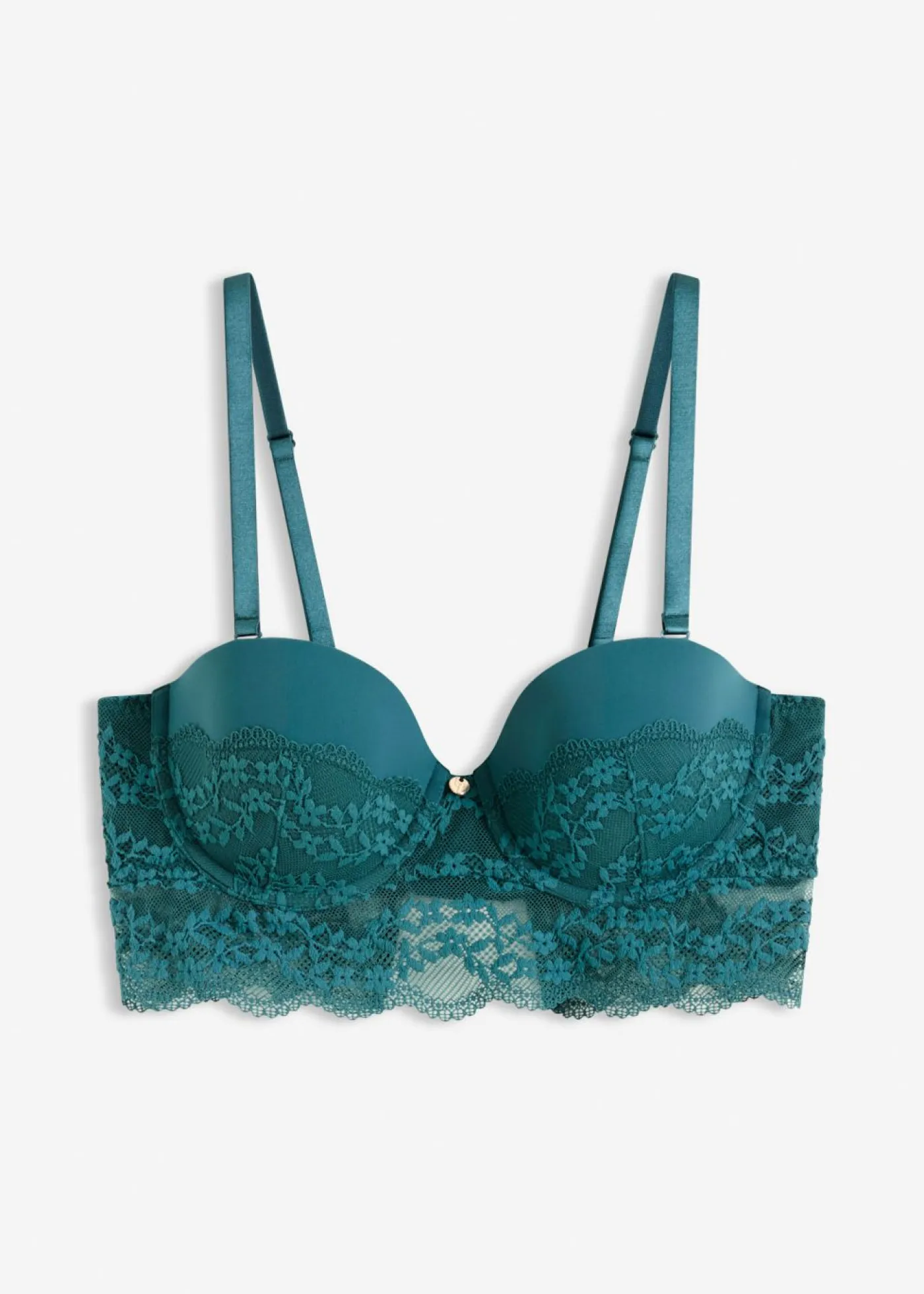 Clearance Sujetador tipo balconette con tirantes desmontables y encaje de flores Mujer Novedades