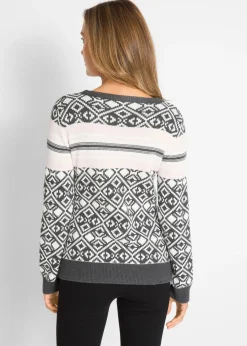 Best Suéter con estampado de diamante Mujer Jerséis|Ropa De Punto