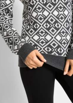Best Suéter con estampado de diamante Mujer Jerséis|Ropa De Punto