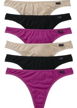 Tanga con algodón orgánico (6 unidades) Mujer Ropa Interior De Algodón|Básicos